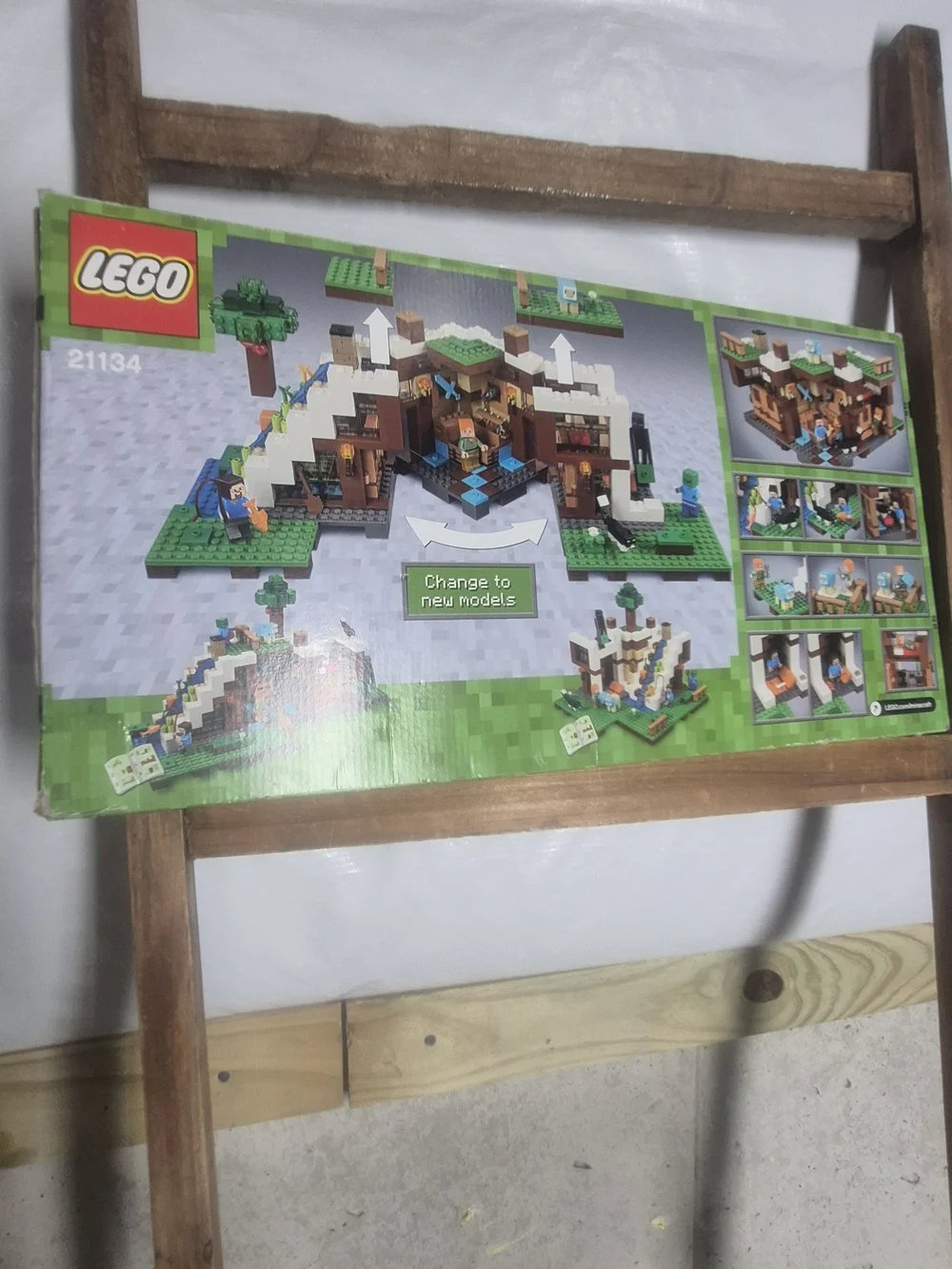 LEGO Minecraft The Waterfall Base Kids Toy Set - Green/Blue #21134
